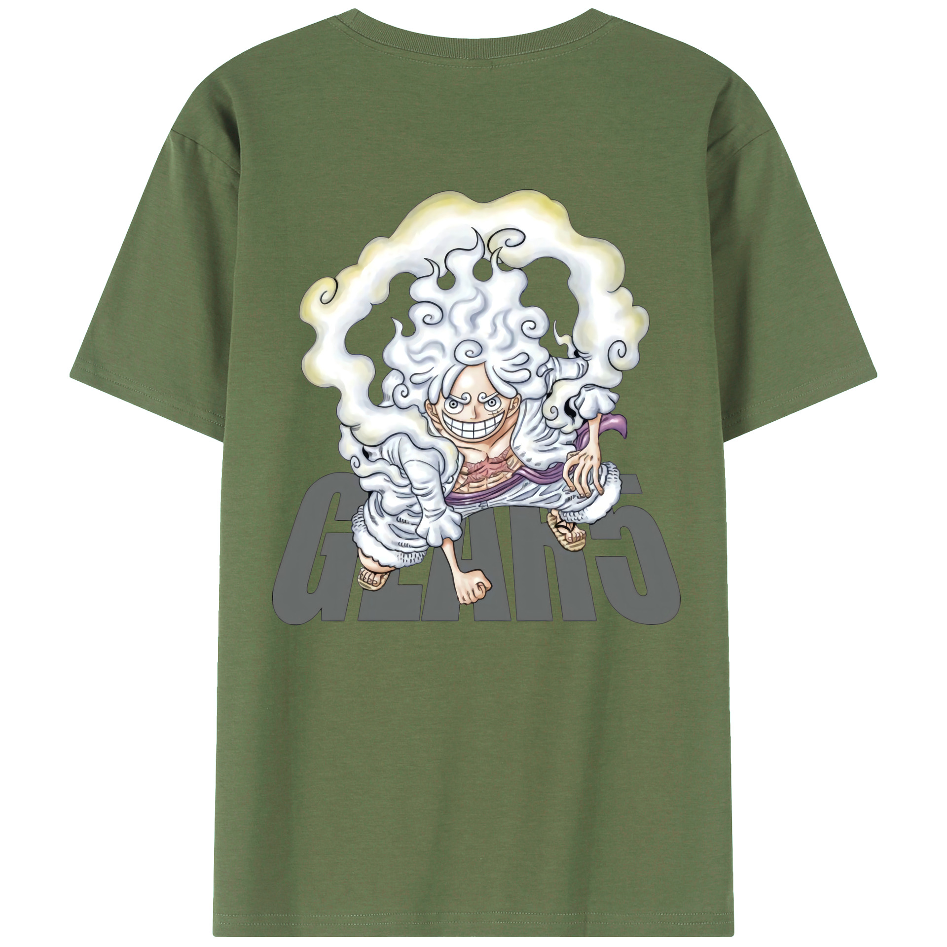 ワンピース モンキー・D・ルフィ ONE PIECE Monkey D. Luffy 綿100％ メンズ半袖Tシャツ（バックプリント） 通気性
